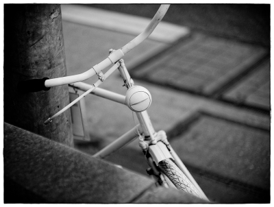 white bicycle